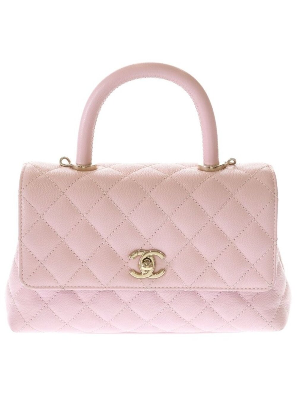 Chanel Coco Handle 24 XS 2-Way Shoulder Bag Chain Pink Gold